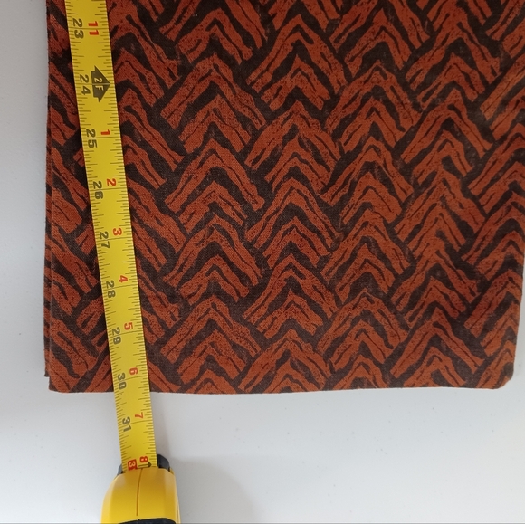 NWOT Garnet Hill Boho 100% Linen Sz 10 Chevron Print Cinnamon Woodblock Trousers - Picture 14 of 15